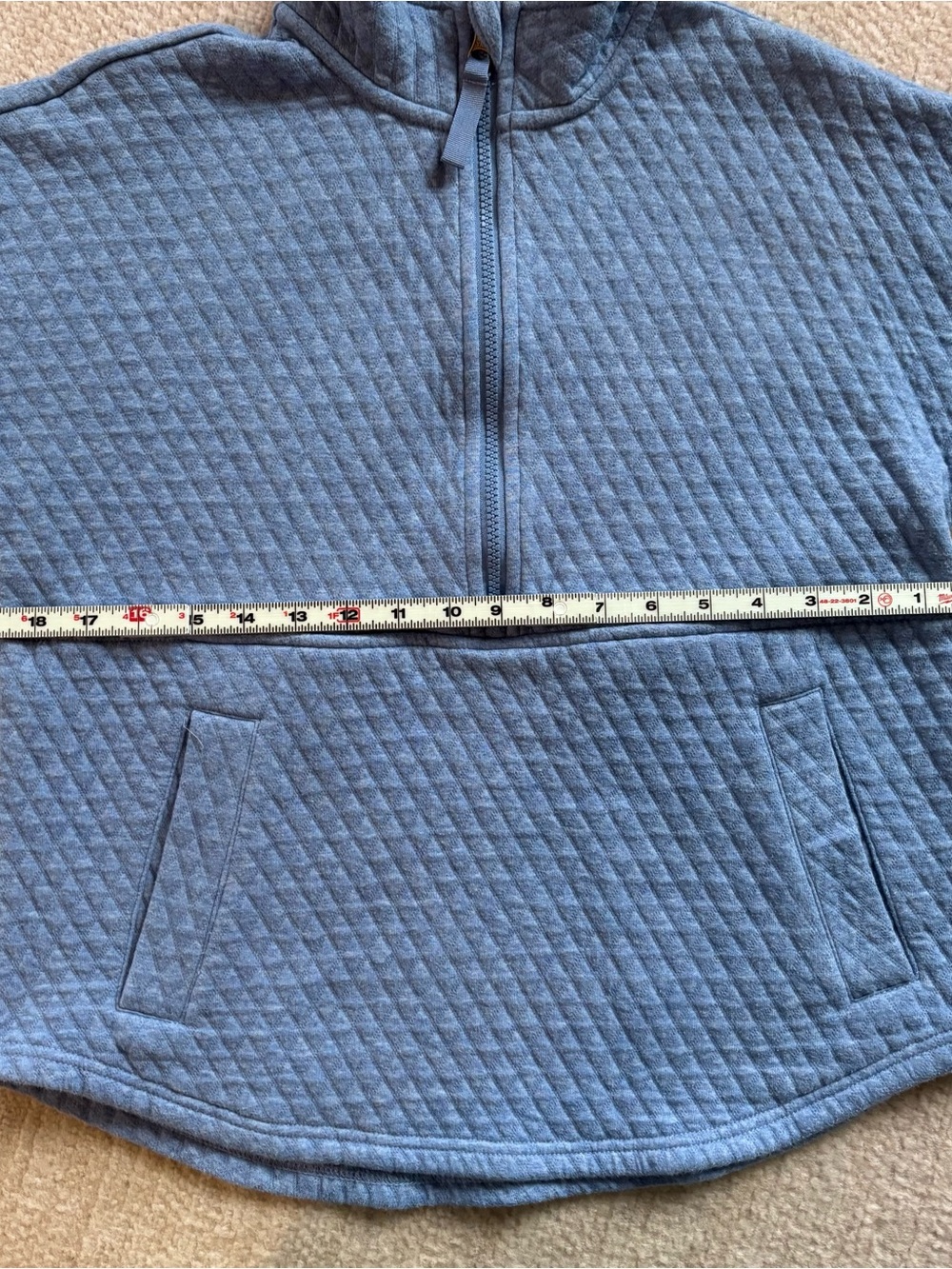 Eddie Bauer Quilted Half-Zip Turtleneck Sweater - Blue - Picture 5 of 7